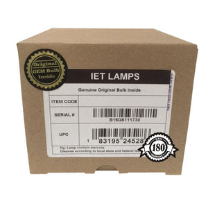 IET Genuine OEM Original Replacement Lamp for MITSUBISHI DX540 Projector (Power by Osram)